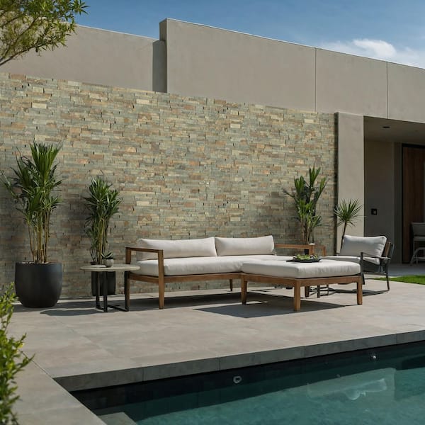 MSI Natural Earth Ledger Panel 6 in. x 24 in. Splitface Slate Wall