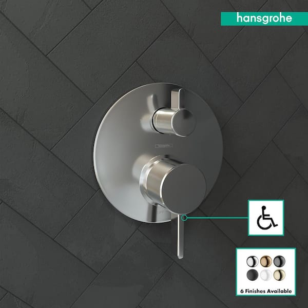 Hansgrohe Metris S 2-Handle Pressure Balance Valve Trim Kit with Diverter  in Chrome (Valve Not Included) 04447000 - The Home Depot