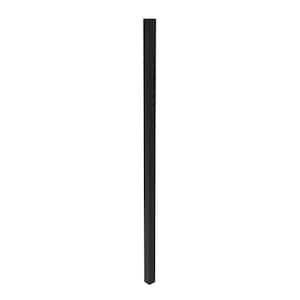 A2 2.5-in x 2.5-in x 6.5-ft Gloss Black Aluminum  Flat Top and Bottom Design End Post for Pool Application