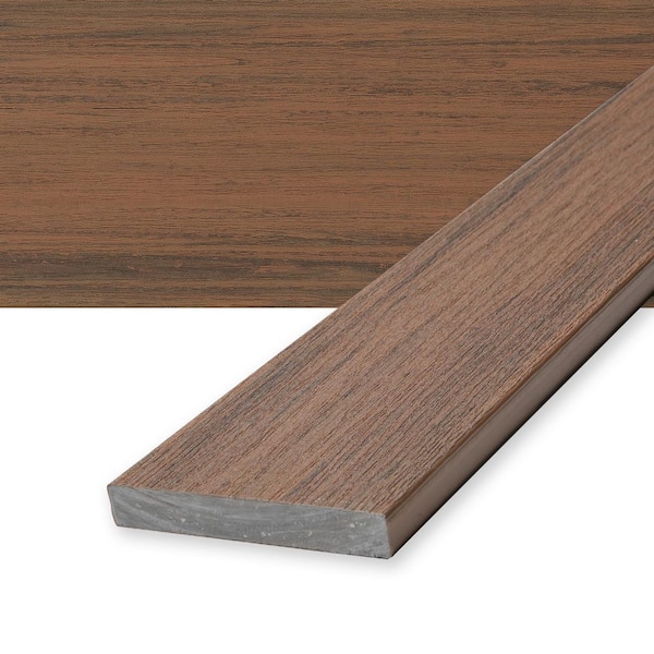 Deckorators Voyage 1 in. x 6 in. x 16 ft. Mesa Brown Square Edge Composite Deck Board