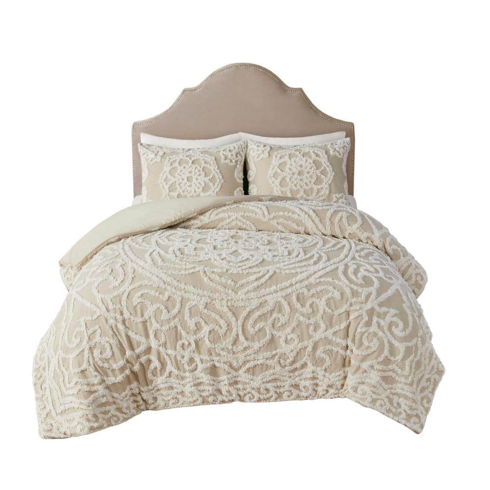 Boho Lifestyle Tufted Cotton Duvet Cover King Set, 3-Pack price history on PriceWatchPro