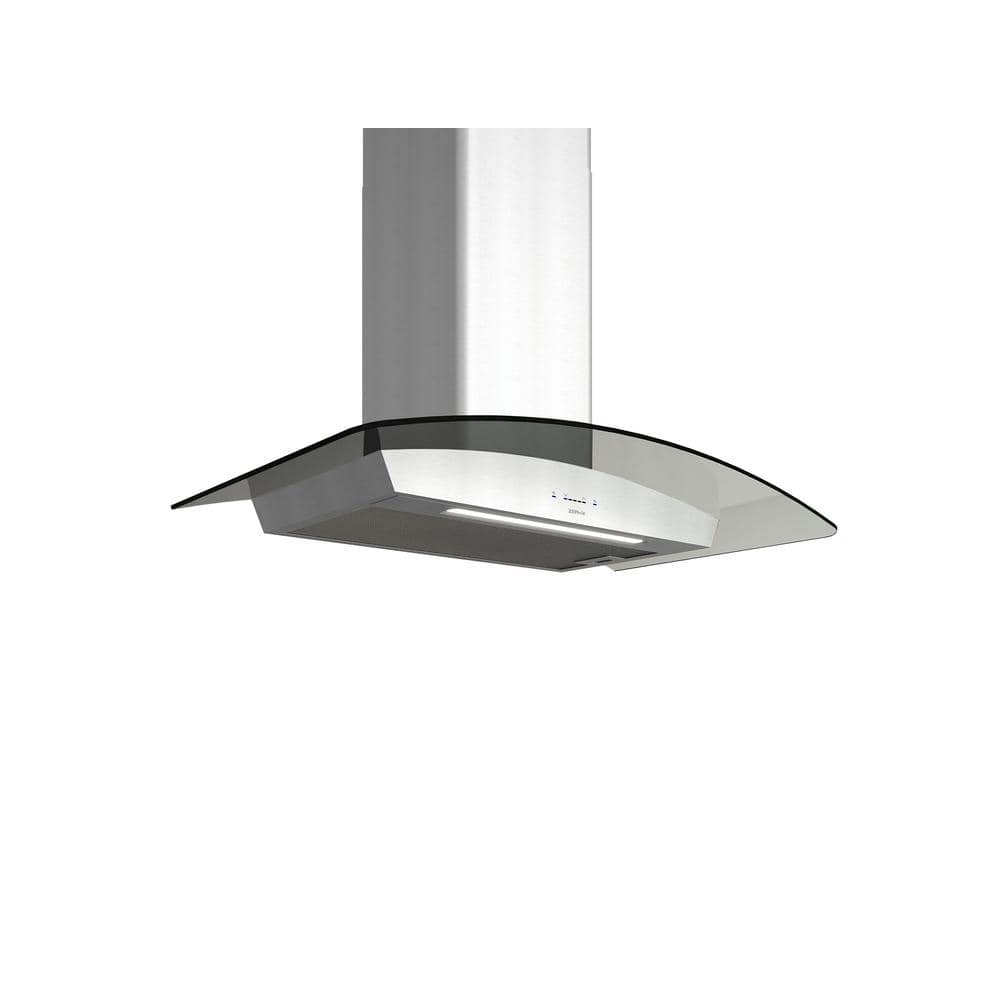 Ravenna 36 in. 600 CFM Convertible Wall Mount Range Hood with LED Light in Stainless Steel with Gray Glass Canopy price history on PriceWatchPro