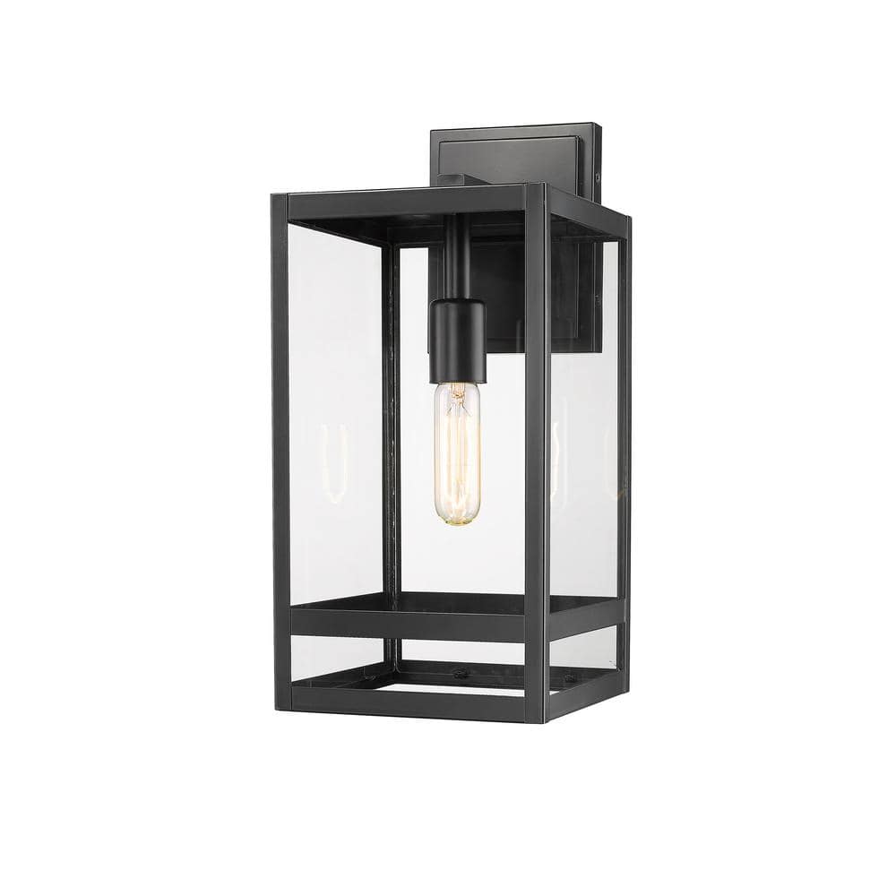 Nuri Black Outdoor Hardwired Wall Sconce with No Bulbs Included