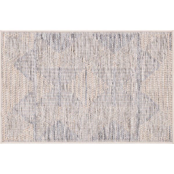 Bailey Natural 2 ft. x 3 ft. Transitional Geometric Flat Weave Polypropylene Rectangle Indoor/Outdoor Area Rug