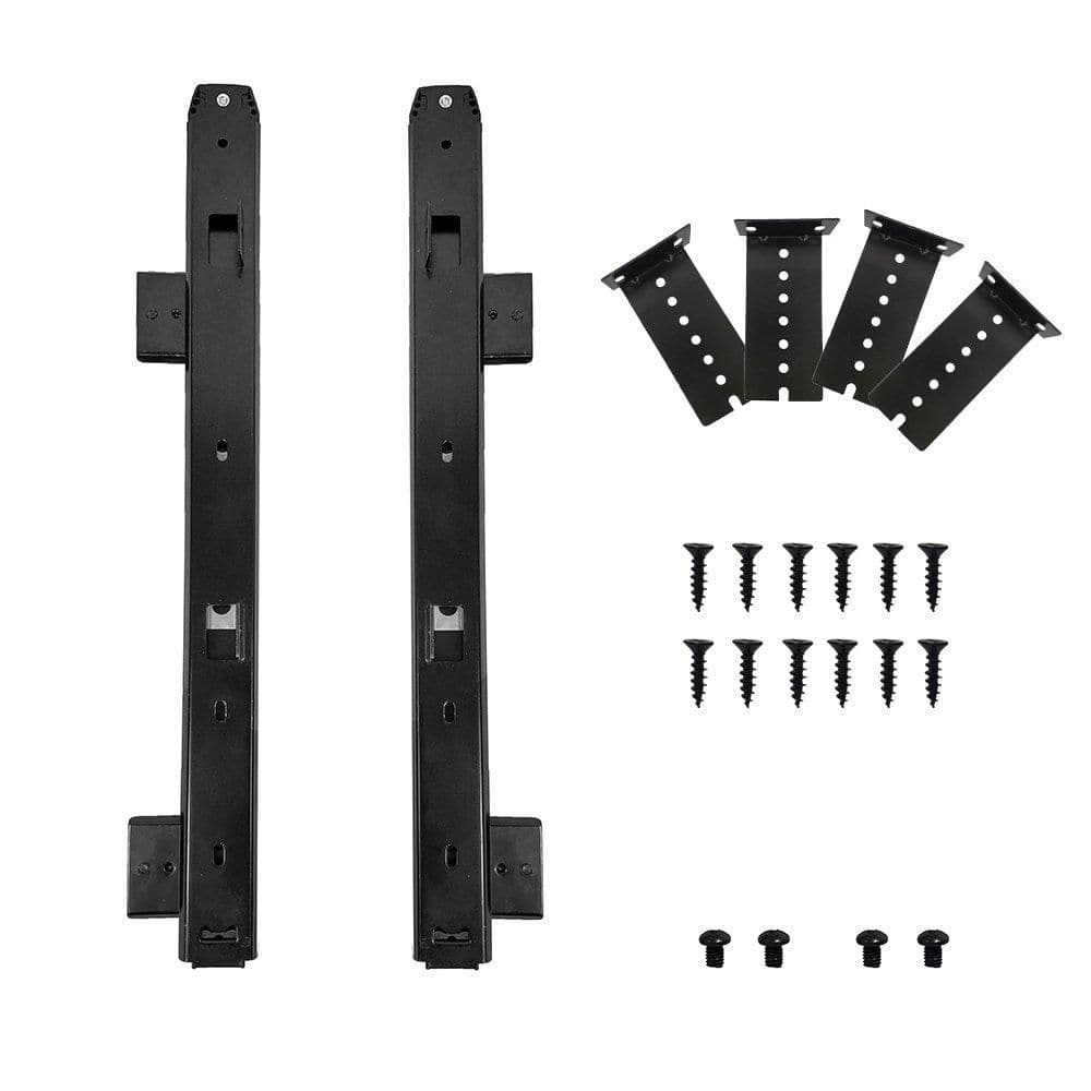 16 in. Black Powder Coated Steel Undermount Soft-Close Heavy Duty Ball Bearing Drawer Slides for Cabinet Furniture price history on PriceWatchPro