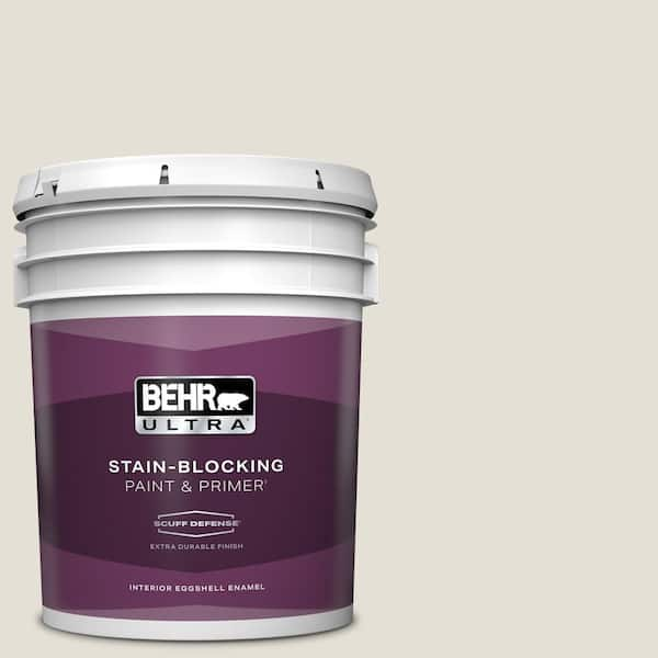 BEHR ULTRA 5 gal. #ECC-15-2 Light Sandstone Extra Durable Eggshell Enamel Interior Paint & Primer