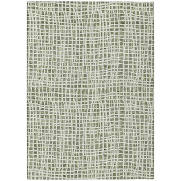 Addison Rugs Chantille Machine Washable Indoor/Outdoor Abstract ACN729 Green 5 ft. x 7 ft. 6 in. Area Rug