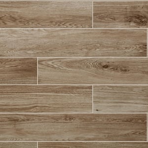 Trace Meadow 6 in. x 36 in. Golden Brown Glazed Porcelain Floor and Wall Tile (14.5 sq. ft./Case)