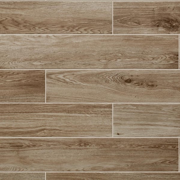 Daltile Trace Meadow 6 in. x 36 in. Golden Brown Glazed Porcelain Floor and Wall Tile (14.5 sq. ft./Case)