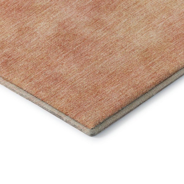 Mayfield Premium Machine Washable Abstract AMF1018 Peach 3 ft. x 4 ft. Area Rug
