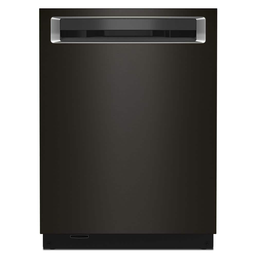 KitchenAid 24 in. Black Stainless Top Control Built-in Tall Tub Dishwasher with Stainless Steel Tub and Third Level Rack, 44 dBA, Black Stainless Steel with PrintShieldâ„¢ Finish