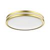 ASHBURROW 15 in. Gold Selectable LED Flush Mount with Night Light