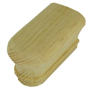 Stair Parts 7009 4 in. Unfinished Red Oak Return End Fitting