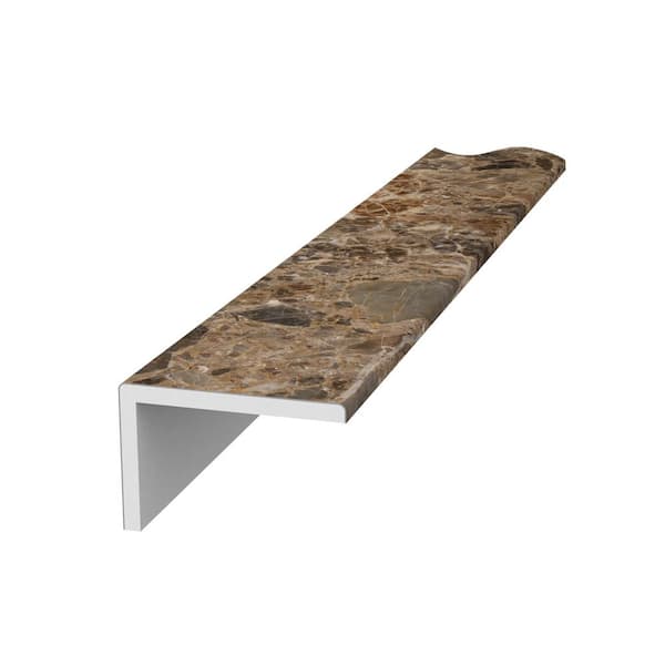 FlexStone 3 in. x 96 in. Remodel Trim with 2 in. lip in Breccia Paradiso