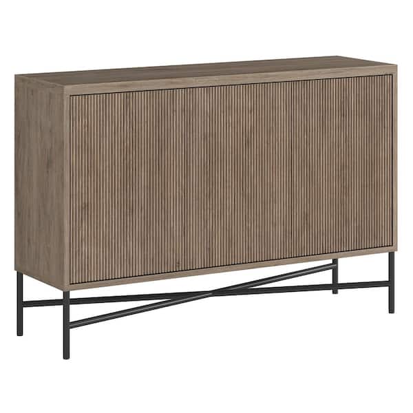 Brighton Antiqued Gray Oak MDF 47.5 in. Buffet Table