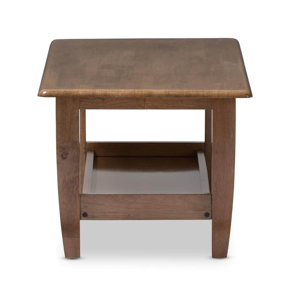 Walnut Brown Mid-Century Modern Rectangular Coffee Table