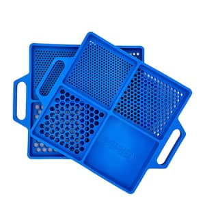 2 Pack Flexible Organizing Tray Blue