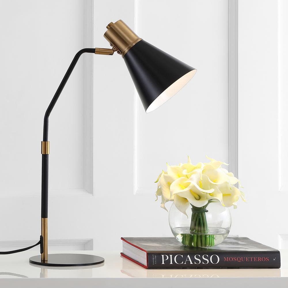Apollo 22.5" Black and Brass Metal LED Task Lamp