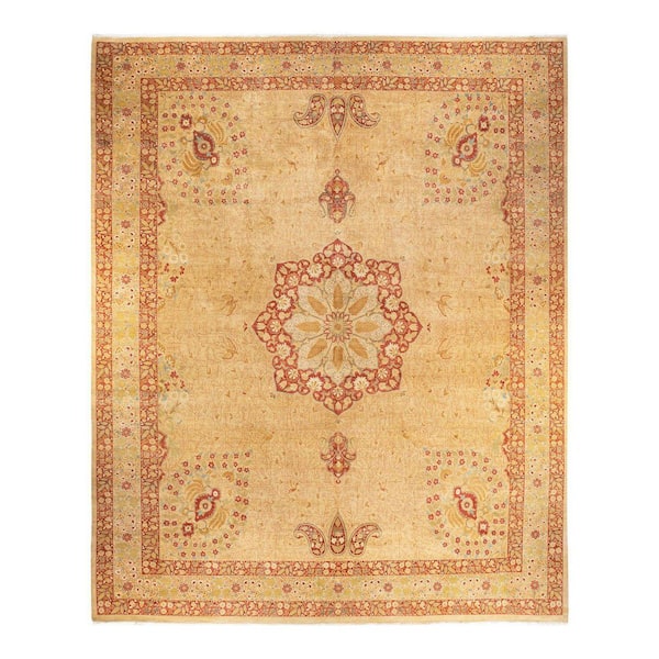 Solo Rugs Mogul One-of-a-Kind Traditional Yellow 12 ft. 3 in. x 15 ft. 5 in. Oriental Area Rug