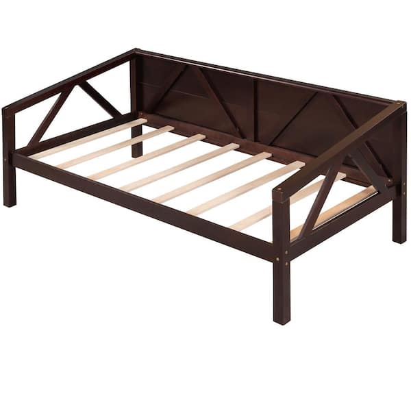 Donason Brown Twin Size Wood Daybed