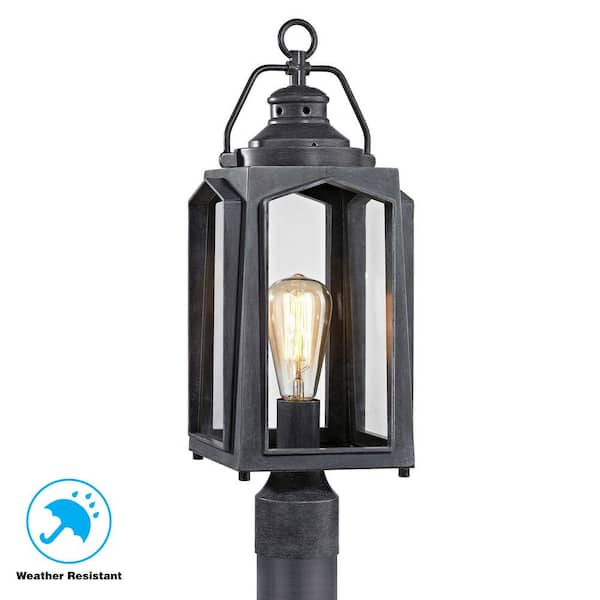 Home Decorators Collection 1 Light Charred Iron Outdoor Post Mount Lantern Hd 1512 The Depot Home Decorators Collection 1 Light, Outdoor Pole Lamp