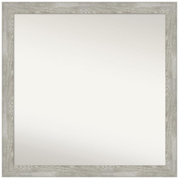 Amanti Art Dove Greywash Narrow 29.5 in. W x 29.5 in. H Non-Beveled Bathroom Wall Mirror in Gray