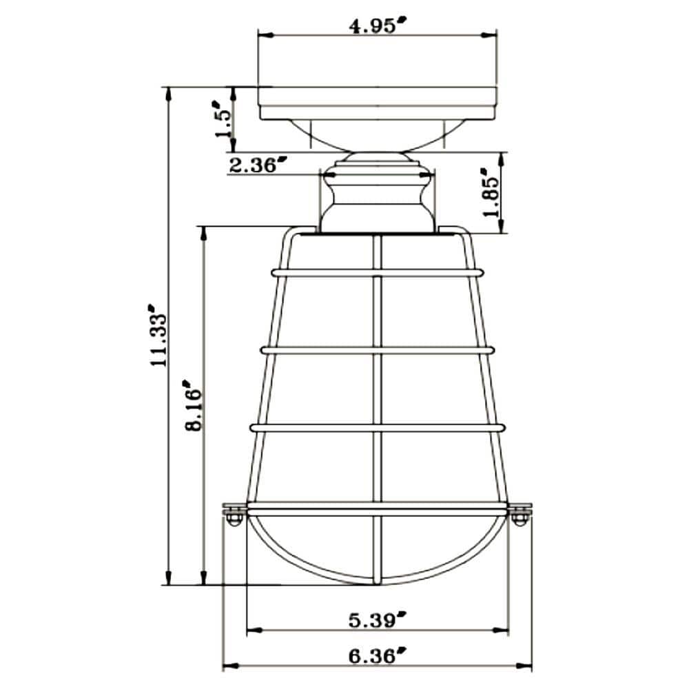 Ajax Coffee Bronze Modern Glass Ceiling Light