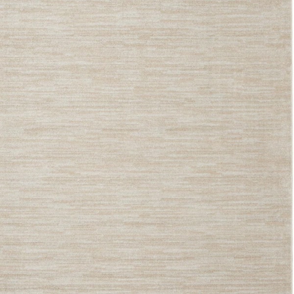Beige, Ivory 9 ft. x 9 ft. Woven Polypropylene Indoor/Outdoor Area Rug