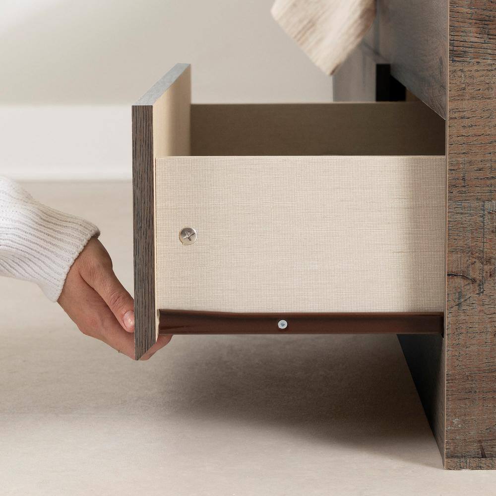 Fall Oak Twin Captain's Bed with 3 Drawers