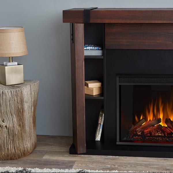 Real Flame Aspen 49 in. Freestanding Electric Fireplace TV Stand in  Chestnut Barnwood 9220E-CHBW - The Home Depot