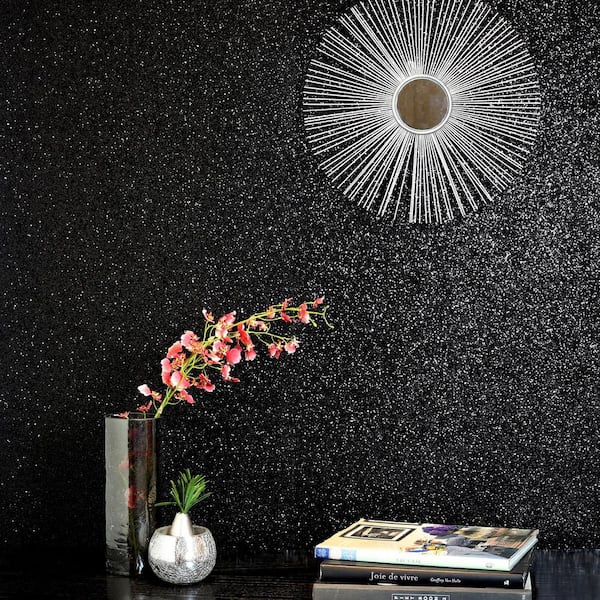 Jacqueline Black Sequin Wallpaper