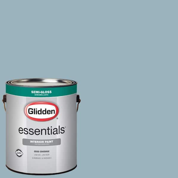 Glidden Essentials 1 gal. #HDGB51U Harper's Blue Semi-Gloss Interior Paint