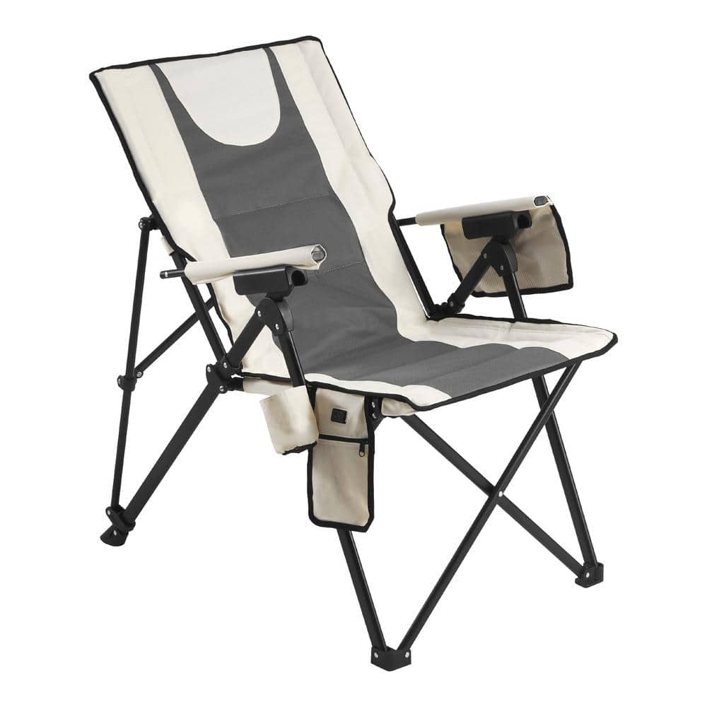 Heated Camping Chair 260 lbs Cap High Back Folding Chair 3 Heat Settings Dual Zone w/Armrest Cupholder for Outdoor price history on PriceWatchPro