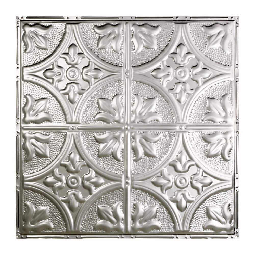 Great Lakes Tin Jamestown ft. x ft. Nail Up Metal Ceiling Tile in Clear  (Case of 5) T5104 The Home Depot