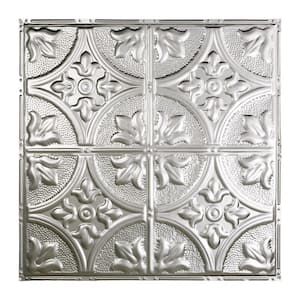 Jamestown 2 ft. x 2 ft. Nail Up Metal Ceiling Tile in Clear (Case of 5)