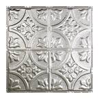 Jamestown 2 ft. x 2 ft. Nail Up Metal Ceiling Tile in Clear (Case of 5)