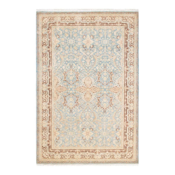 Solo Rugs Mogul One-of-a Kind Traditional Light Blue 4 ft. 3 in. x 6 ft. 2 in. Oriental Area Rug