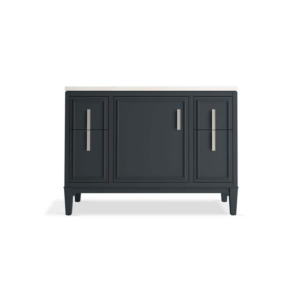 Southerk 48-Inch Slate Gray Quartz Top Single Sink Vanity
