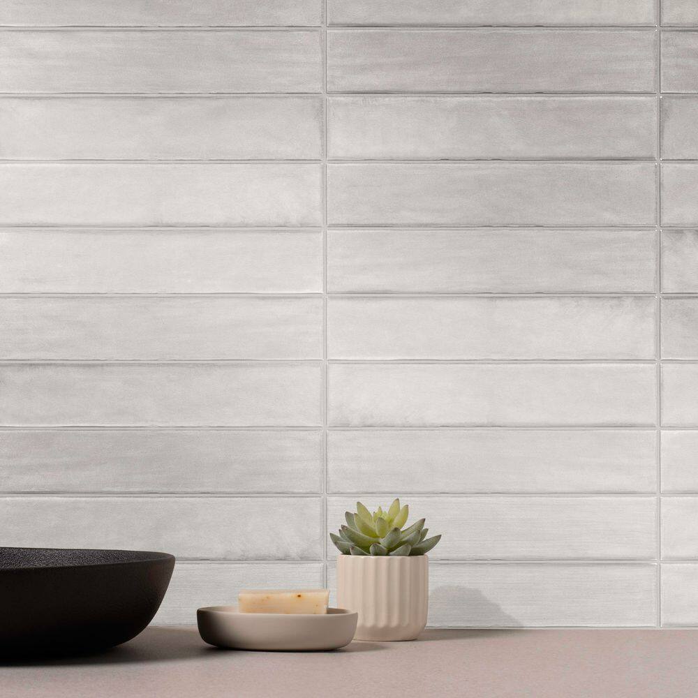 Buckingham 3 in. x 4 in. White Gloss Glazed Porcelain Subway Wall Tile Sample price history on PriceWatchPro