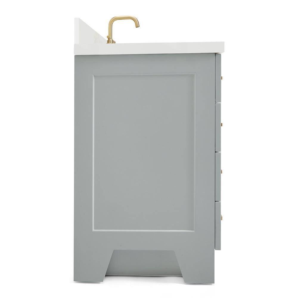 Taylor 43" Gray Freestanding Single Bathroom Vanity with Quartz Top