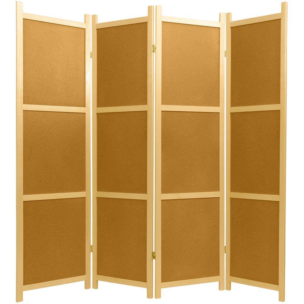 Red Lantern 6 ft. Natural 4-Panel Cork Board Room Divider SS-CORK-4 ...