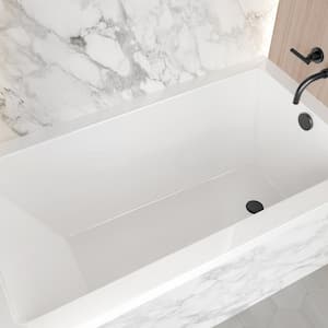 Voltaire 54 in. x 30 in. Acrylic Right Drain Rectangular Alcove Bathtub in White