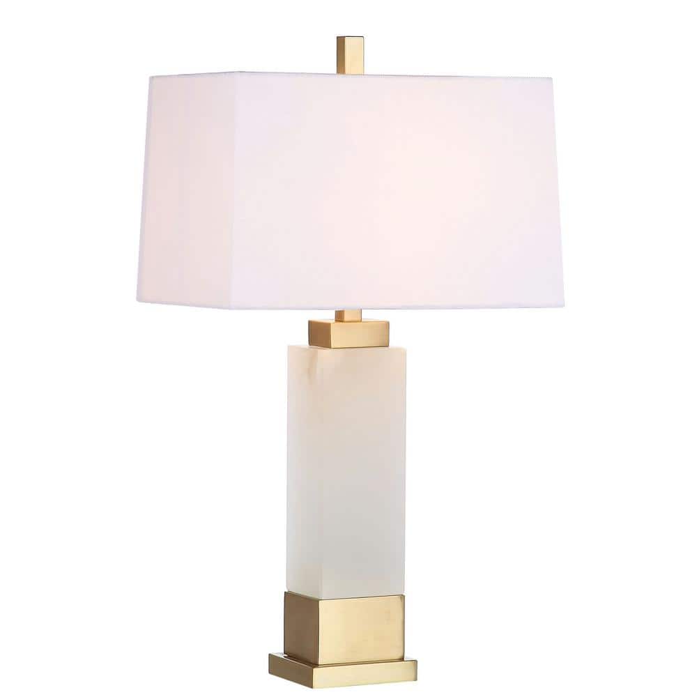 Rozella 29.5-Inch White and Gold Marble Table Lamp