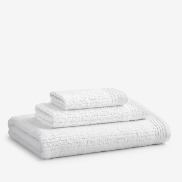 The Company Store Green Earth Quick Dry White Solid Cotton Bath Towel