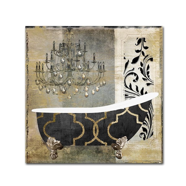 Trademark Fine Art 18 in. x 18 in. "Paris Bath II" by Color Bakery Printed Canvas Wall Art