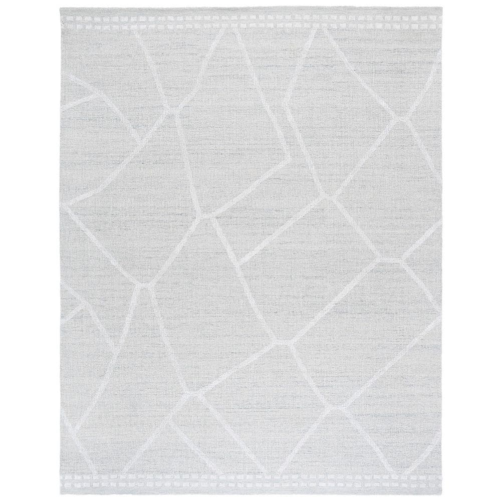 Abstract 8 ft. x 10 ft. Light Gray/Ivory Geometric Solid Area Rug price history on PriceWatchPro