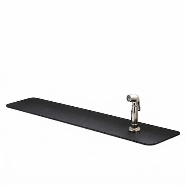 33 in. Extra-Long Absorbent Cut-to-Fit Countertop Faucet Mat and Sink Edge Splash Protector Dual Bowl