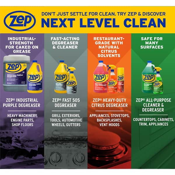 Zep Industrial Purple Heavy-Duty Degreasing Wipes - 65 Count (Case of 4) - ZUINDPRPL65 - Dissolves Oil, Grease and Adhesives Fast