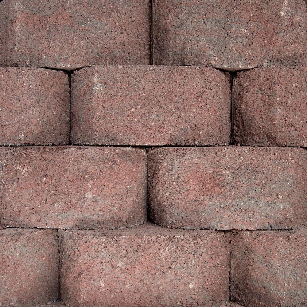 12 in. x 16 in. Diamond 3Way Rose/Charcoal Concrete Retaining Wall