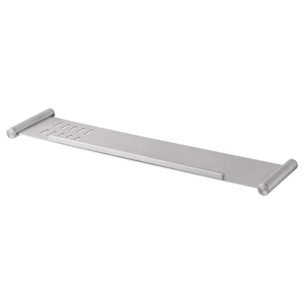Transolid Wall-Mount 17 in. Bathroom Shelf in Brushed Stainless SS17-BS ...